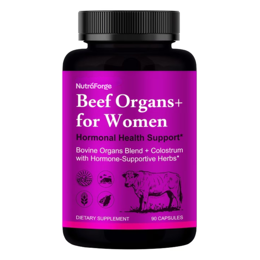 Grass Fed Beef Organ Supplement for Women, Natural Energy & Immune Support, 120 Capsules