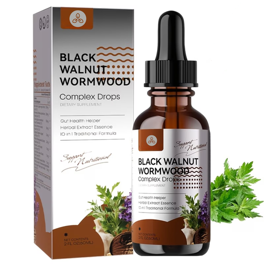 Black Walnut & Wormwood Tincture Drops – Gut, Digestive & Colon Support, 2 fl oz