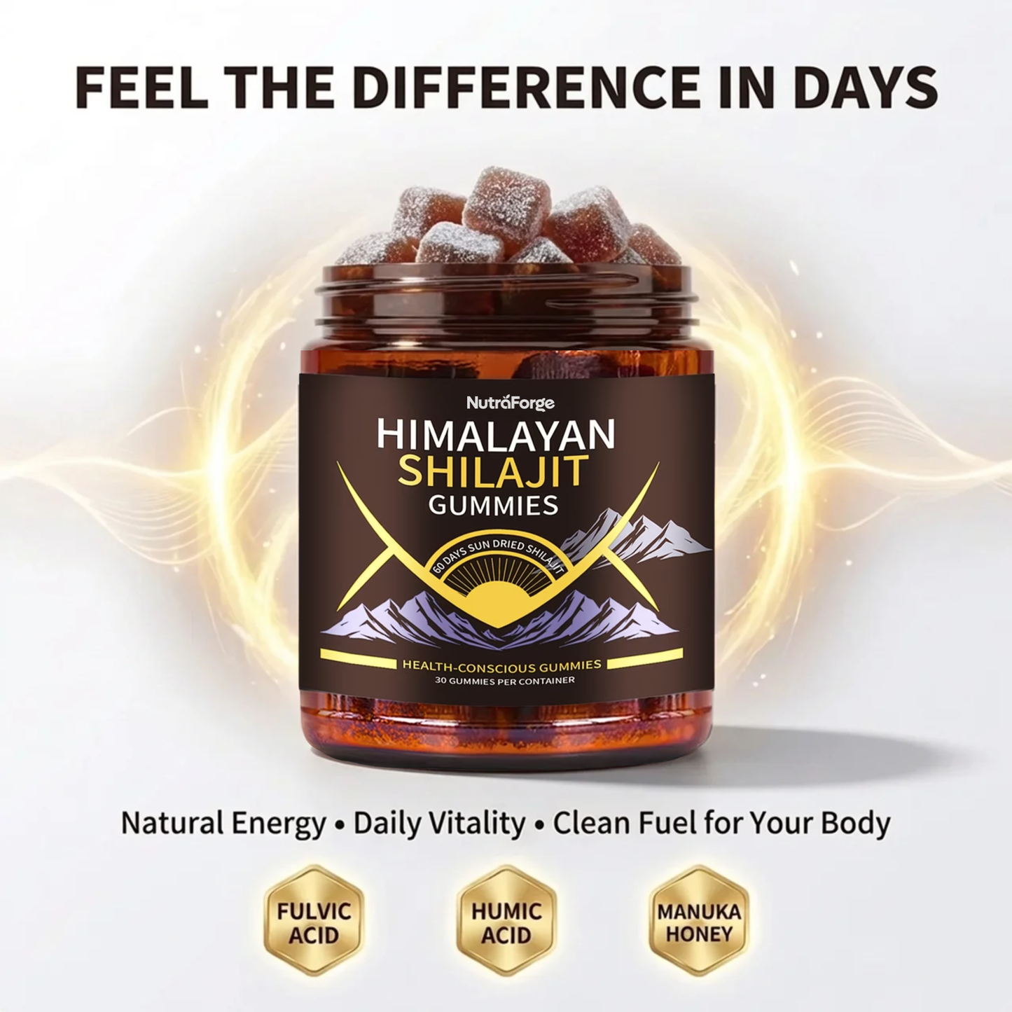 Shilajit Gummies – Daily Energy & Focus Support, 30 Count