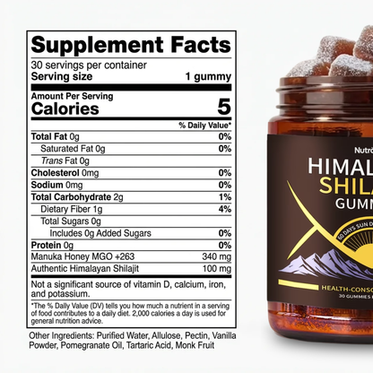 Shilajit Gummies – Daily Energy & Focus Support, 30 Count